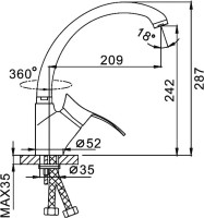 Смеситель для кухни Frap H01 F4101-2