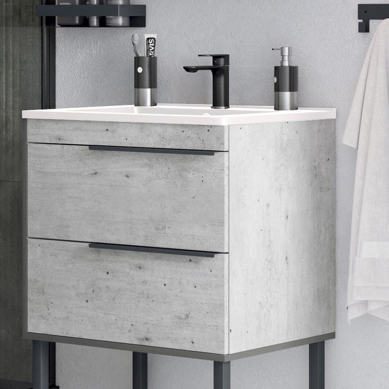 Тумба под раковину без столешницы Corozo Грэмми Z2 65 метрополитен грей