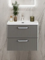 Мебель для ванной комнаты BelBagno Due 50 ручки белые, сатин