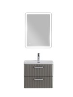 Мебель для ванной комнаты BelBagno Due 50 ручки белые, сатин