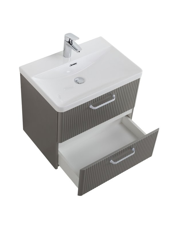 Мебель для ванной комнаты BelBagno Due 50 ручки белые, сатин