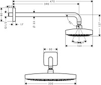 Душевой комплект Hansgrohe Raindance Select E 300 27385400+26530400+28272000+15355400+15310180