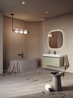 Тумба под раковину без столешницы Aqwella Pure 100 шалфей зелёный