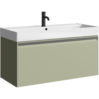 Тумба под раковину без столешницы Aqwella Pure 100 шалфей зелёный