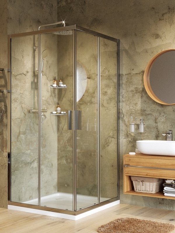 Душевой уголок Wasserkraft Lippe 45S03 + мочалка