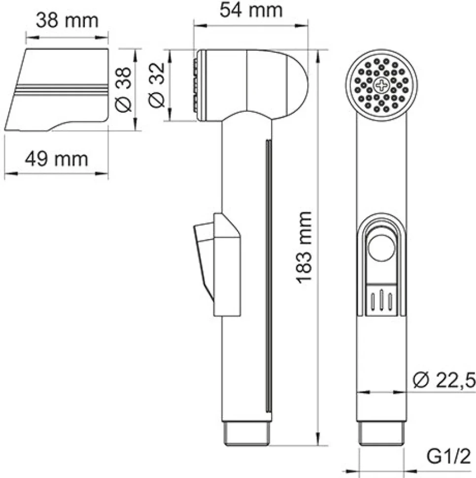 Гигиенический душ Wasserkraft A04200 шланг 150 см