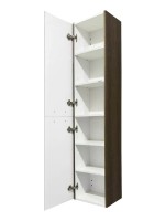 Шкаф-пенал для ванной Comforty Ангара 35 подвесной, темно-коричневый дуб