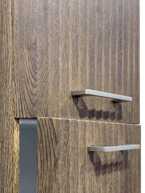 Шкаф-пенал для ванной Comforty Ангара 35 подвесной, темно-коричневый дуб