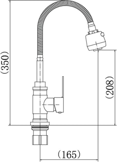 Смеситель для кухни Fashun A54401-3 сатин