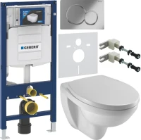 Комплект Унитаз подвесной Jacob Delafon Patio + Крышка E4267 + Инсталляция Geberit Duofix UP 320 111.300.00.5 + Кнопка Sigma 01 115.770.21.5 хром + Крепления 111.815.00.1 к стене + Звукоизоляция