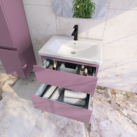 Тумба под раковину без столешницы Caprigo Forte 65 подвесная, лиловая