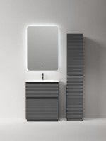 Мебель для ванной комнаты Sancos Folk Floor 60 напольная, grey soft, раковина CN7011