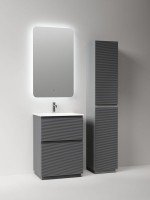 Мебель для ванной комнаты Sancos Folk Floor 60 напольная, grey soft, раковина CN7011