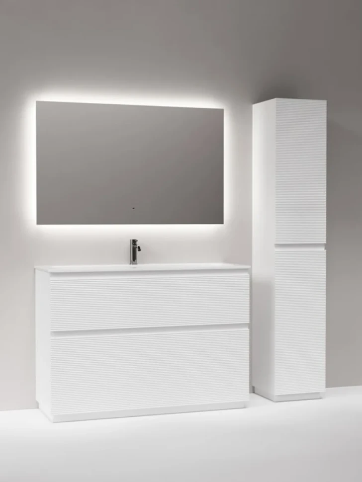 Мебель для ванной комнаты Sancos Folk Floor 120 напольная, bianco, раковина CN7017