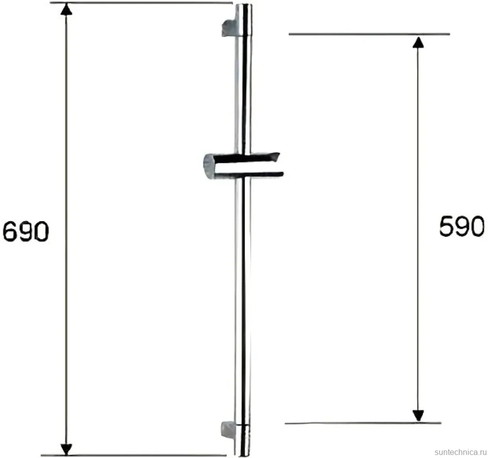 Душевая штанга Remer 315L