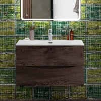 Тумба под раковину BelBagno Marino-cer-n 80 подвесная, rovere nature grigio