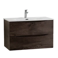 Тумба под раковину BelBagno Marino-cer-n 80 подвесная, rovere nature grigio