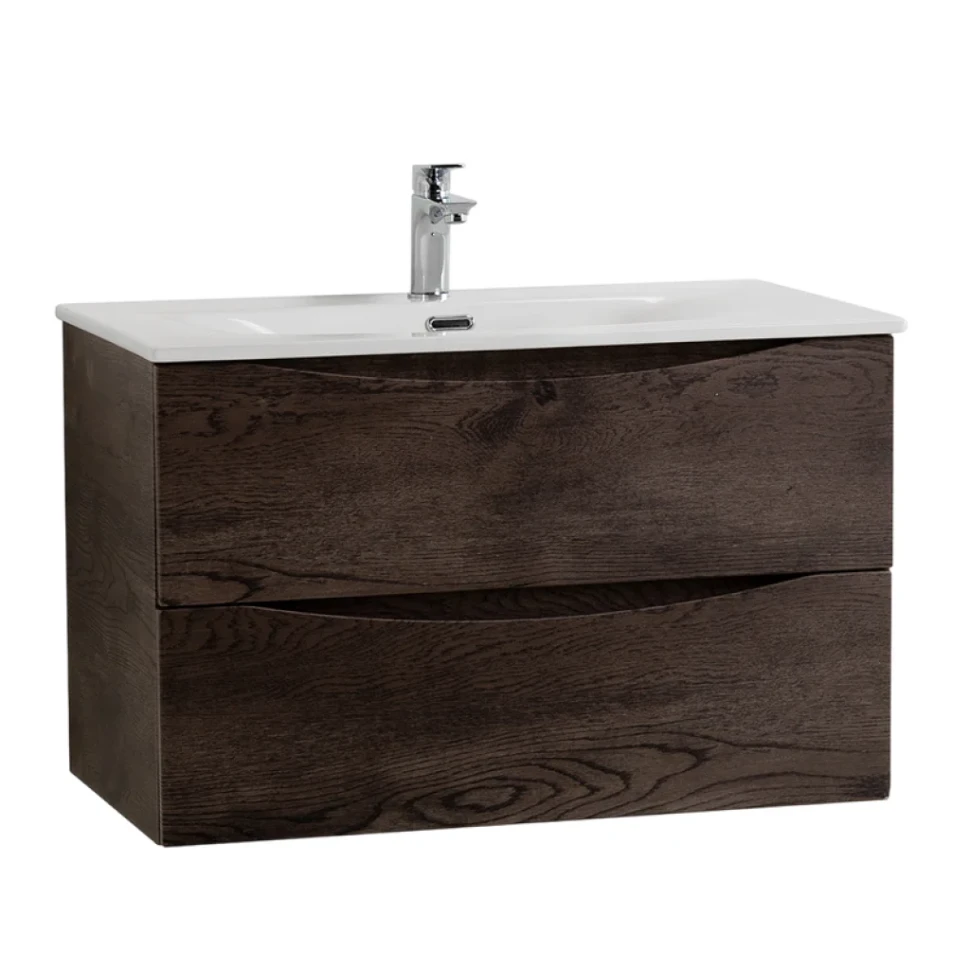 Тумба под раковину BelBagno Marino-cer-n 80 подвесная, rovere nature grigio