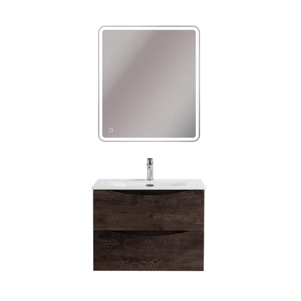 Мебель для ванной комнаты BelBagno Marino-cer-mini 70 подвесная, rovere nature grigio