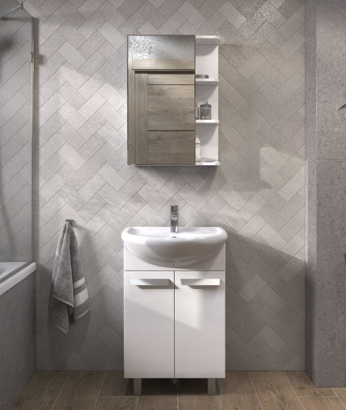 Мебель для ванной комнаты Vigo Hoska 55 2 дверцы, белая