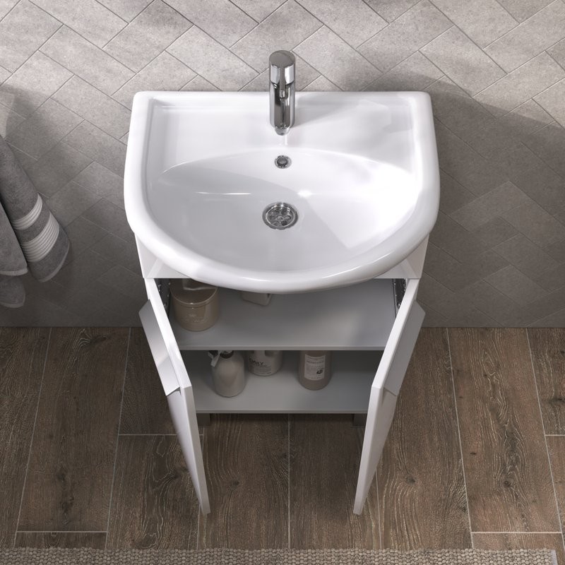 Мебель для ванной комнаты Vigo Hoska 55 2 дверцы, белая