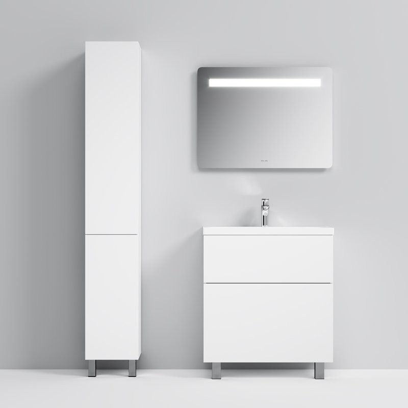 Шкаф-пенал для ванной AM.PM Gem L белый глянец, напольный