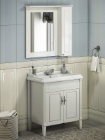 Тумба с раковиной Comforty Палермо 80 напольная, белый глянец