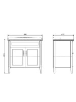 Тумба с раковиной Comforty Палермо 80 напольная, белый глянец