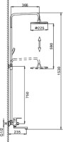 Душевая стойка Frap H42 F2442 хром, черная