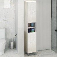 Шкаф-пенал для ванной Comforty Верона 35 H напольный, белый дуб