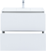 Тумба под раковину без столешницы Aquanet Джейн 80 подвесная, белая матовая