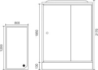 Душевая кабина Royal Bath HP RB 8120HP6-WT-R с низким поддоном, с сиденьем