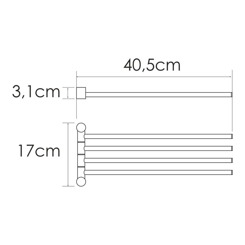 Держатель для полотенец Wasserkraft Wiese 1034N nickel