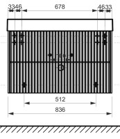 Тумба с раковиной Belux Сиртаки 85 подвесная, белая матовая, раковина 850-01