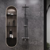 Душевая стойка Damixa Scandinavian Pure 936810300 черная матовая