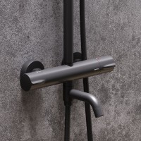 Душевая стойка Damixa Scandinavian Pure 936810300 черная матовая