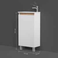 Мебель для ванной комнаты AM.PM X-Joy 45, напольная, белый глянец