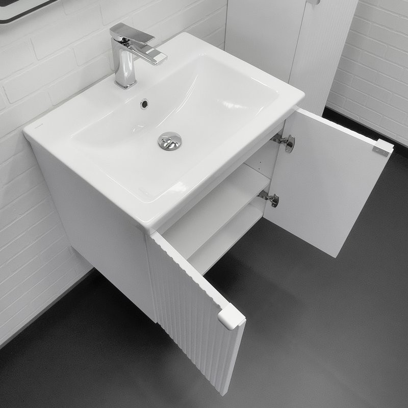 Мебель для ванной комнаты Comforty Лима 60П подвесная, матовая белая