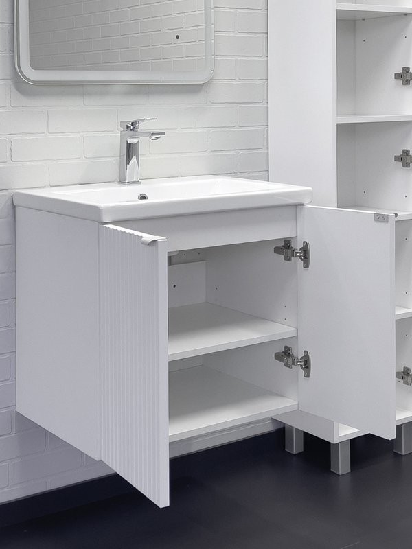 Мебель для ванной комнаты Comforty Лима 60П подвесная, матовая белая