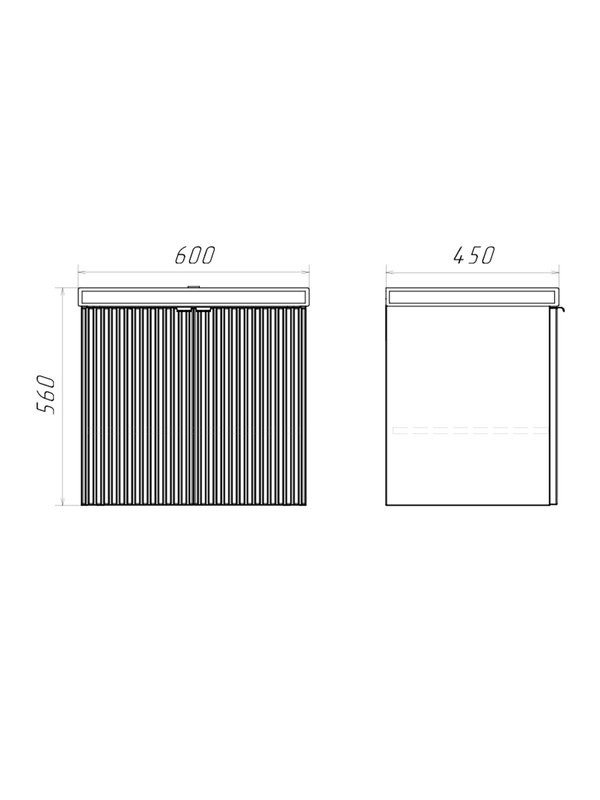 Мебель для ванной комнаты Comforty Лима 60П подвесная, матовая белая