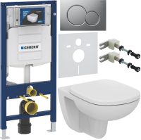 Комплект Унитаз подвесной Ideal Standard Tempo + Крышка T679201 петли хром + Инсталляция Geberit Duofix UP 320 111.300.00.5 + Кнопка Sigma 01 115.770.JQ.5 лакированная, матовый хром + Крепления 111.815.00.1 к стене + Звукоизоляция