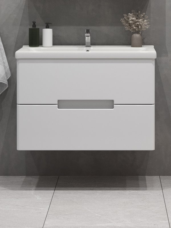 Мебель для ванной комнаты SanStar Ориана 80 подвесная, раковина Santek Миранда 80