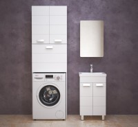 Шкаф в ванную Corozo Денвер 65 подвесной, белый, фурнитура хром