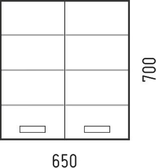 Шкаф в ванную Corozo Денвер 65 подвесной, белый, фурнитура хром