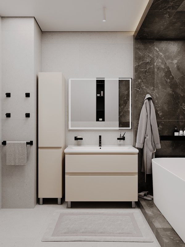 Тумба напольная SanStar Riana 100 Без раковины для ванной комнаты, cappuccino