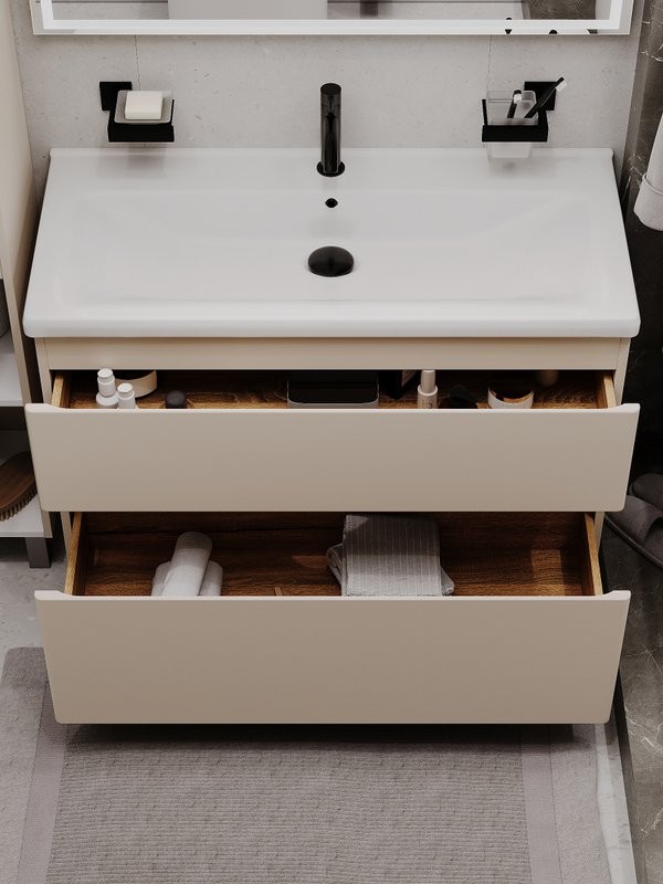 Тумба напольная SanStar Riana 100 Без раковины для ванной комнаты, cappuccino