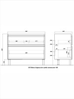 Тумба напольная SanStar Riana 100 Без раковины для ванной комнаты, cappuccino Тумба напольная SanStar Riana 100 Без раковины для ванной комнаты, cappuccino