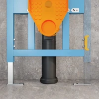 Комплект Унитаз подвесной Bauedge Stil BS0002 безободковый, с микролифтом, белый + Инсталляция VitrA V-Fix Core 732-5800-01 с кнопкой смыва Root R 740-2280 хром