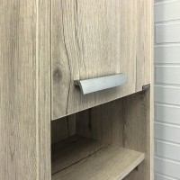 Шкаф-пенал для ванной Comforty Марио 40 напольный, дымчатый дуб