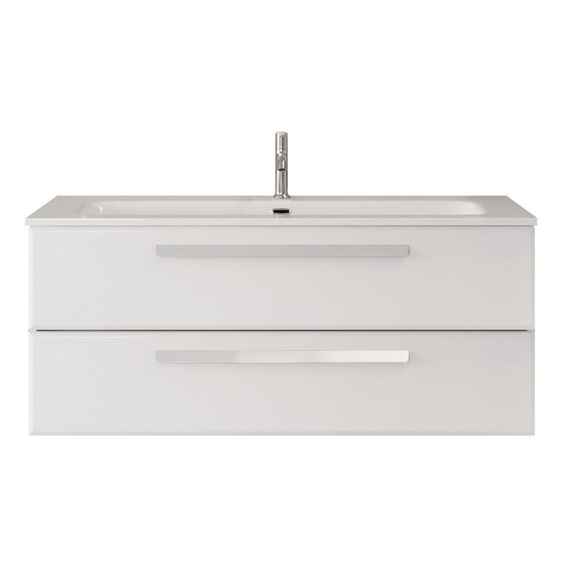 Тумба под раковину без столешницы Cezares Eco Cer-N 120 bianco lucido, ручки сатин
